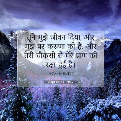 Picture 07 - अय्यूब 10:12 HINIRV - तूने मुझे जीवन - Bible Verse Picture
