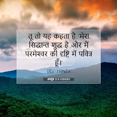 Picture 07 - अय्यूब 11:4 HINIRV - तू तो यह कहता है, - Bible Verse Picture