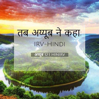 Picture 07 - अय्यूब 12:1 HINIRV - तब अय्यूब ने - Bible Verse Picture