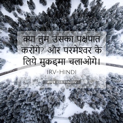 Picture 07 - अय्यूब 13:8 HINIRV - क्या तुम उसका - Bible Verse Picture