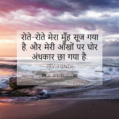 Picture 07 - अय्यूब 16:16 HINIRV - रोते-रोते मेरा - Bible Verse Picture