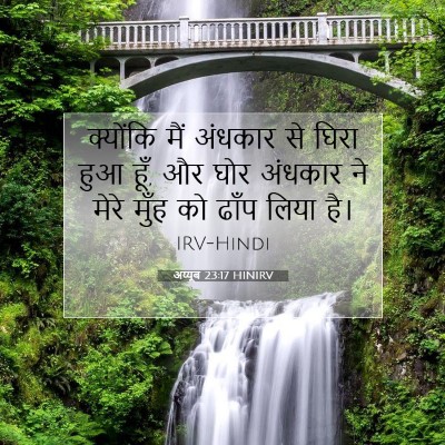 Picture 07 - अय्यूब 23:17 HINIRV - क्योंकि मैं - Bible Verse Picture
