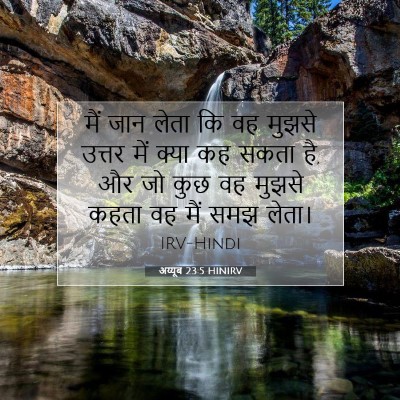 Picture 07 - अय्यूब 23:5 HINIRV - मैं जान लेता कि वह - Bible Verse Picture
