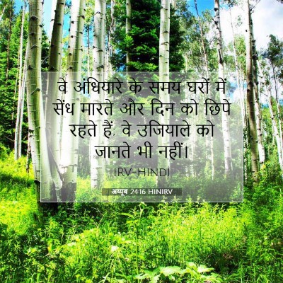 Picture 07 - अय्यूब 24:16 HINIRV - वे अंधियारे के समय - Bible Verse Picture