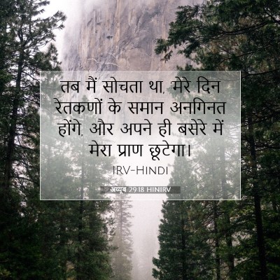 Picture 07 - अय्यूब 29:18 HINIRV - तब मैं सोचता था, - Bible Verse Picture