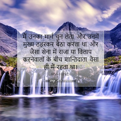 Picture 07 - अय्यूब 29:25 HINIRV - मैं उनका मार्ग चुन - Bible Verse Picture