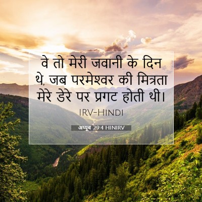 Picture 07 - अय्यूब 29:4 HINIRV - वे तो मेरी जवानी के - Bible Verse Picture