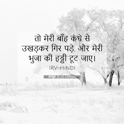 Picture 07 - अय्यूब 31:22 HINIRV - तो मेरी बाँह कंधे - Bible Verse Picture