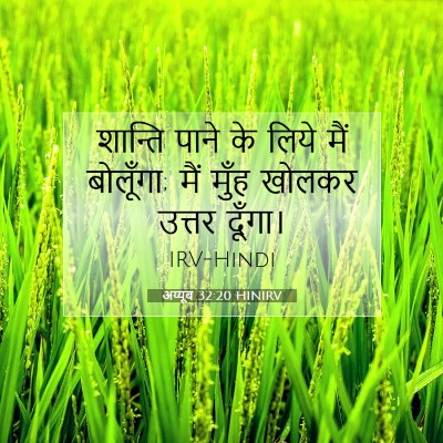 Picture 07 - अय्यूब 32:20 HINIRV - शान्ति पाने के - Bible Verse Picture