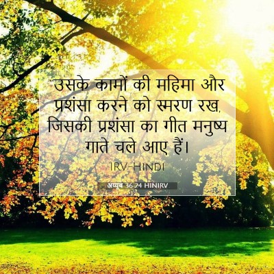 Picture 07 - अय्यूब 36:24 HINIRV - “उसके कामों की - Bible Verse Picture