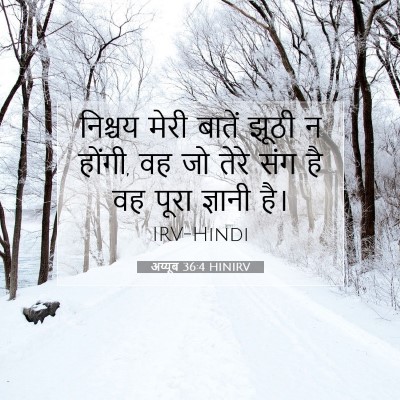 Picture 07 - अय्यूब 36:4 HINIRV - निश्चय मेरी बातें - Bible Verse Picture