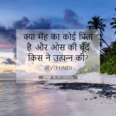 Picture 07 - अय्यूब 38:28 HINIRV - क्या मेंह का कोई - Bible Verse Picture