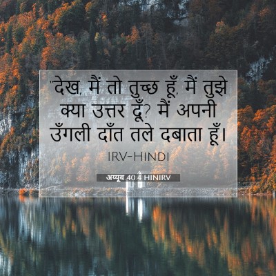 Picture 07 - अय्यूब 40:4 HINIRV - “देख, मैं तो तुच्छ - Bible Verse Picture