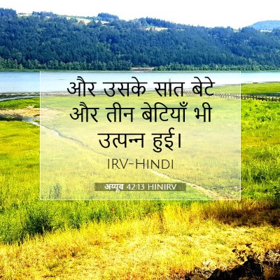 Picture 07 - अय्यूब 42:13 HINIRV - और उसके सात बेटे और - Bible Verse Picture