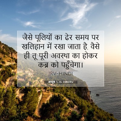 Picture 07 - अय्यूब 5:26 HINIRV - जैसे पूलियों का - Bible Verse Picture