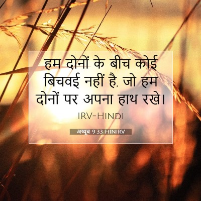 Picture 07 - अय्यूब 9:33 HINIRV - हम दोनों के बीच कोई - Bible Verse Picture