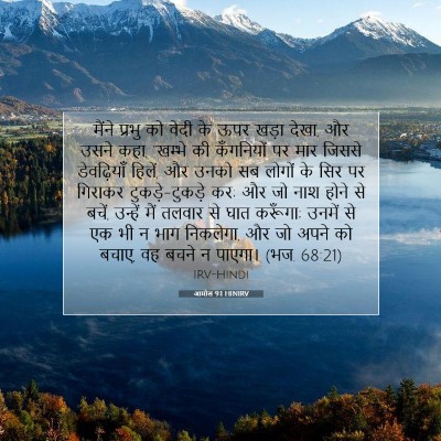 Picture 07 - आमोस 9:1 HINIRV - मैंने प्रभु को - Bible Verse Picture
