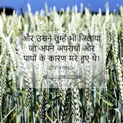 Picture 07 - इफिसियों 2:1 HINIRV - और उसने तुम्हें भी - Bible Verse Picture