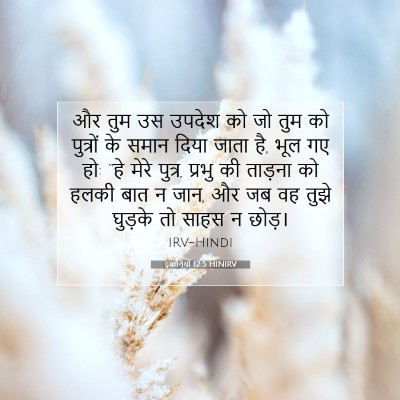 Picture 07 - इब्रानियों 12:5 HINIRV - और तुम उस उपदेश को - Bible Verse Picture