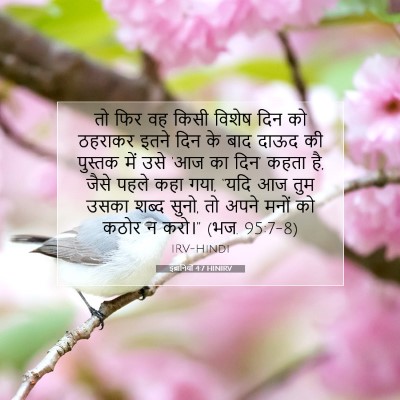 Picture 07 - इब्रानियों 4:7 HINIRV - तो फिर वह किसी - Bible Verse Picture