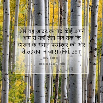 Picture 07 - इब्रानियों 5:4 HINIRV - और यह आदर का पद कोई - Bible Verse Picture