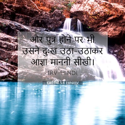Picture 07 - इब्रानियों 5:8 HINIRV - और पुत्र होने पर - Bible Verse Picture