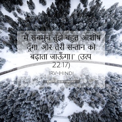 Picture 07 - इब्रानियों 6:14 HINIRV - “मैं सचमुच तुझे - Bible Verse Picture