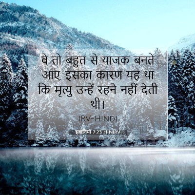 Picture 07 - इब्रानियों 7:23 HINIRV - वे तो बहुत से याजक - Bible Verse Picture