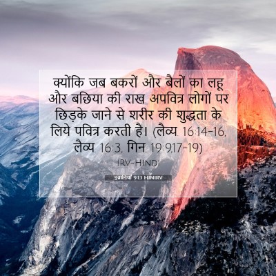 Picture 07 - इब्रानियों 9:13 HINIRV - क्योंकि जब बकरों - Bible Verse Picture
