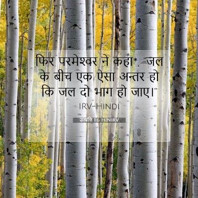 Picture 07 - उत्पत्ति 1:6 HINIRV - फिर परमेश्‍वर ने - Bible Verse Picture