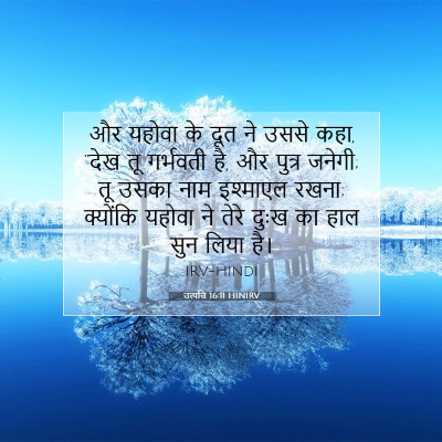 Picture 07 - उत्पत्ति 16:11 HINIRV - और यहोवा के दूत ने - Bible Verse Picture