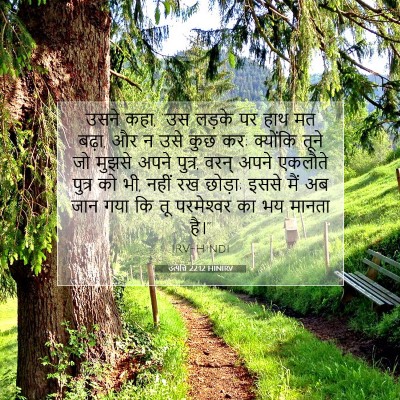Picture 07 - उत्पत्ति 22:12 HINIRV - उसने कहा, “उस लड़के - Bible Verse Picture