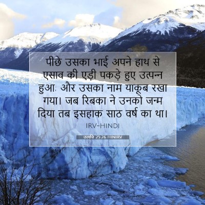 Picture 07 - उत्पत्ति 25:26 HINIRV - पीछे उसका भाई अपने - Bible Verse Picture