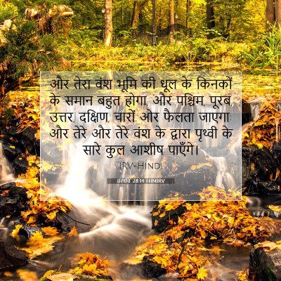 Picture 07 - उत्पत्ति 28:14 HINIRV - और तेरा वंश भूमि की - Bible Verse Picture