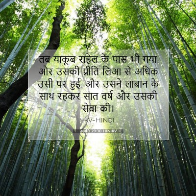 Picture 07 - उत्पत्ति 29:30 HINIRV - तब याकूब राहेल के - Bible Verse Picture