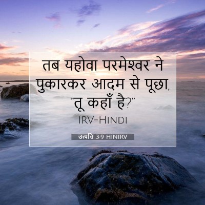 Picture 07 - उत्पत्ति 3:9 HINIRV - तब यहोवा - Bible Verse Picture