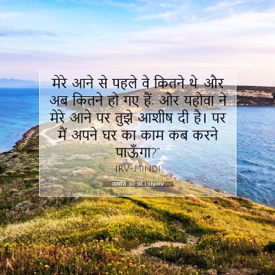 Picture 07 - उत्पत्ति 30:30 HINIRV - मेरे आने से पहले वे - Bible Verse Picture