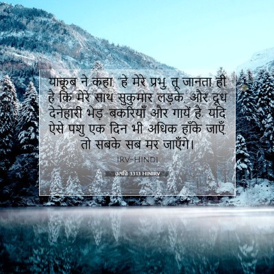 Picture 07 - उत्पत्ति 33:13 HINIRV - याकूब ने कहा, “हे - Bible Verse Picture