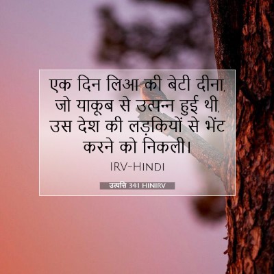 Picture 07 - उत्पत्ति 34:1 HINIRV - एक दिन लिआ की बेटी - Bible Verse Picture