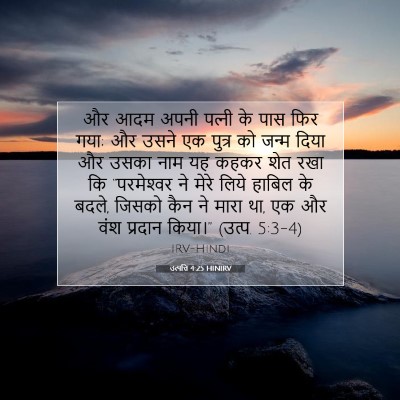 Picture 07 - उत्पत्ति 4:25 HINIRV - और आदम अपनी पत्‍नी - Bible Verse Picture
