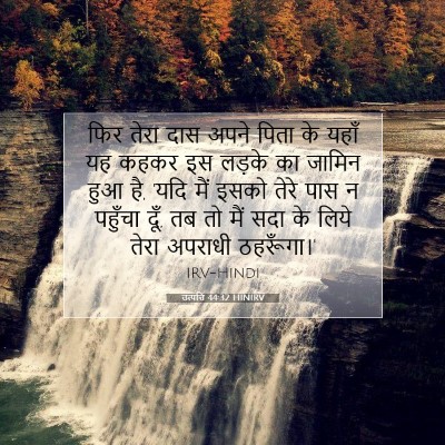 Picture 07 - उत्पत्ति 44:32 HINIRV - फिर तेरा दास अपने - Bible Verse Picture