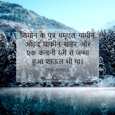 Picture 07 - उत्पत्ति 46:10 HINIRV - शिमोन के पुत्र, - Bible Verse Picture
