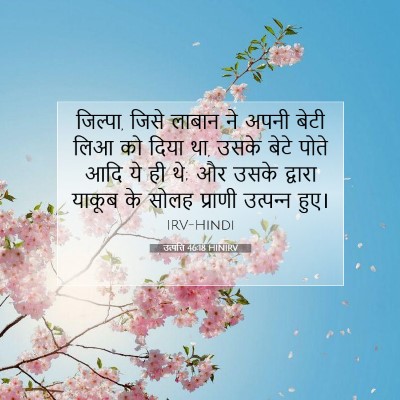 Picture 07 - उत्पत्ति 46:18 HINIRV - जिल्पा, जिसे लाबान - Bible Verse Picture