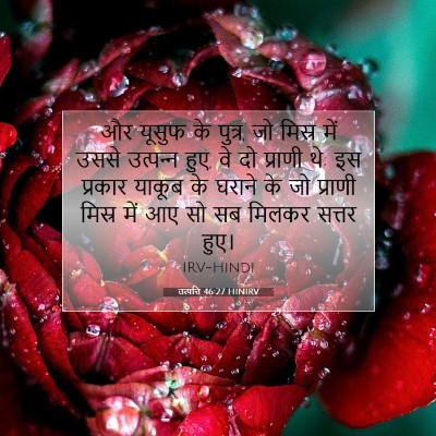 Picture 07 - उत्पत्ति 46:27 HINIRV - और यूसुफ के पुत्र, - Bible Verse Picture