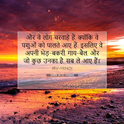 Picture 07 - उत्पत्ति 46:32 HINIRV - और वे लोग चरवाहे - Bible Verse Picture