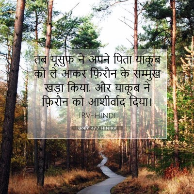Picture 07 - उत्पत्ति 47:7 HINIRV - तब यूसुफ ने अपने - Bible Verse Picture