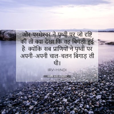 Picture 07 - उत्पत्ति 6:12 HINIRV - और परमेश्‍वर ने - Bible Verse Picture