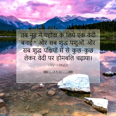 Picture 07 - उत्पत्ति 8:20 HINIRV - तब नूह ने यहोवा के - Bible Verse Picture
