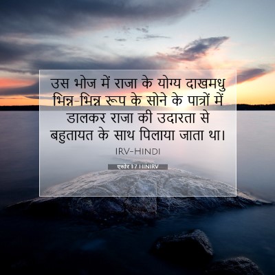 Picture 07 - एस्तेर 1:7 HINIRV - उस भोज में राजा के - Bible Verse Picture