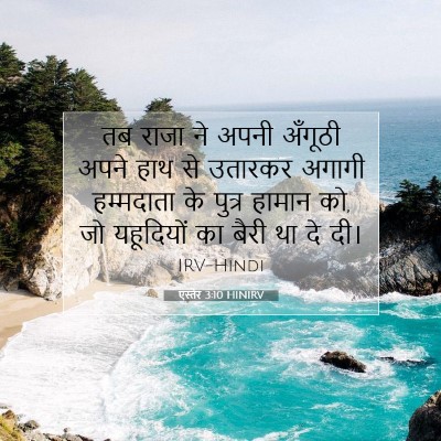 Picture 07 - एस्तेर 3:10 HINIRV - तब राजा ने अपनी - Bible Verse Picture